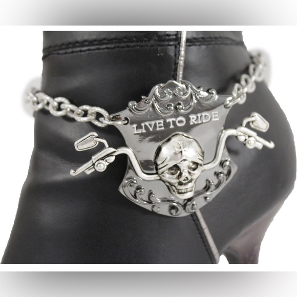 Harley Davidson, Ladies Boot Bracelets. Set of 2. NEW - Picture 4 of 8